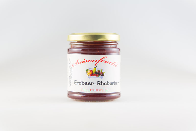 Erdbeere mit Rhabarber Fruchtaufstrich