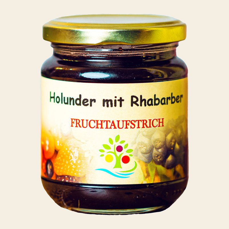 Holunder mit Rhabarber Fruchtaufstrich